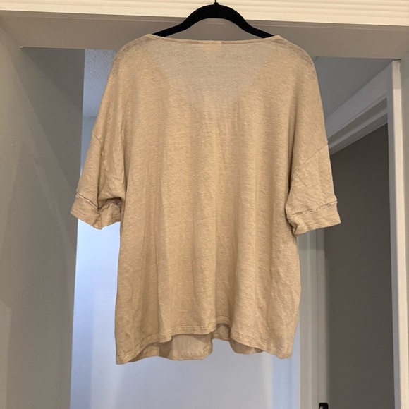 J. Jill Bundle of 2 Love Linen Slouchy V-Neck Oversized T-Shirts Sz L Beach Boho - Picture 12 of 14